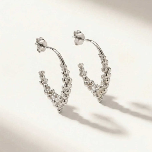 Silver Nyx Hoops