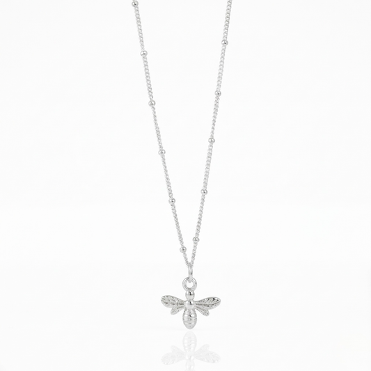 Silver Bee Necklace