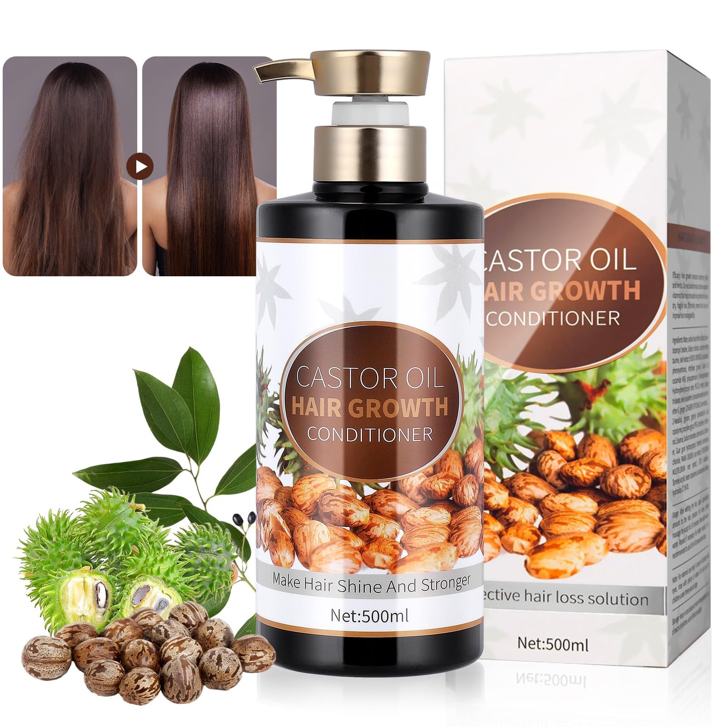 Silvercell Castor Oil Conditioner – Hair Growth, Moisturizing & Thickening (500ml / 16.9 fl oz)
