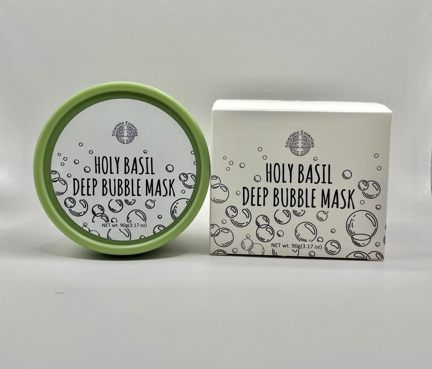 Silverlake Essentials Holy Basil Deep Bubble Mask 90g with Grey Headband & Applicator