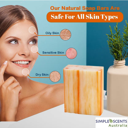 Simple Scents Australia – Assorted 6-Piece Natural Soap Bars | French Triple-Milled with Shea Butter