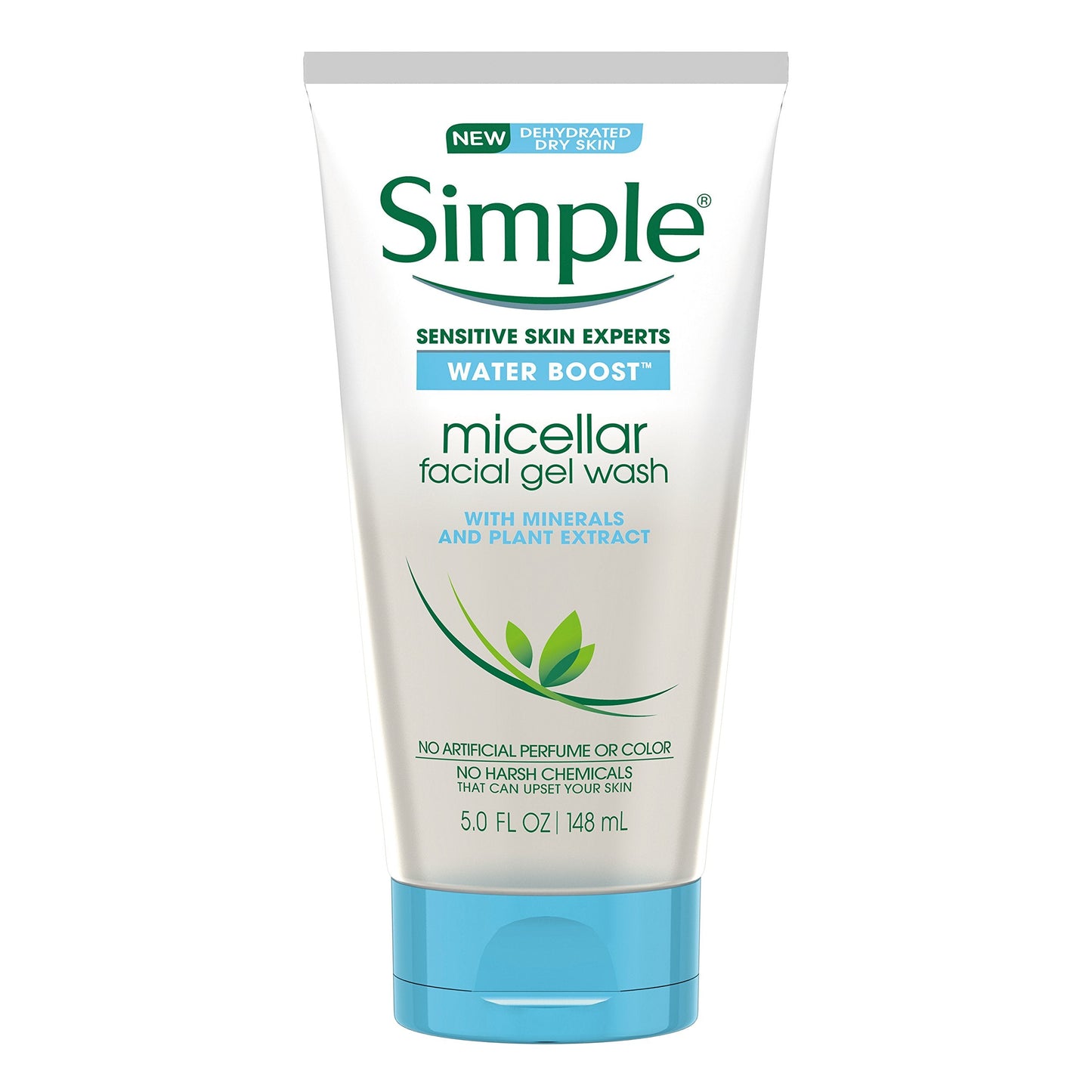 Simple Water Boost Micellar Facial Gel Wash for Sensitive Skin – 5 oz (Pack of 3)