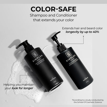 SIMPLER HAIR COLOR: Color Protecting Shampoo & Conditioner for Men, Mountain Spice
