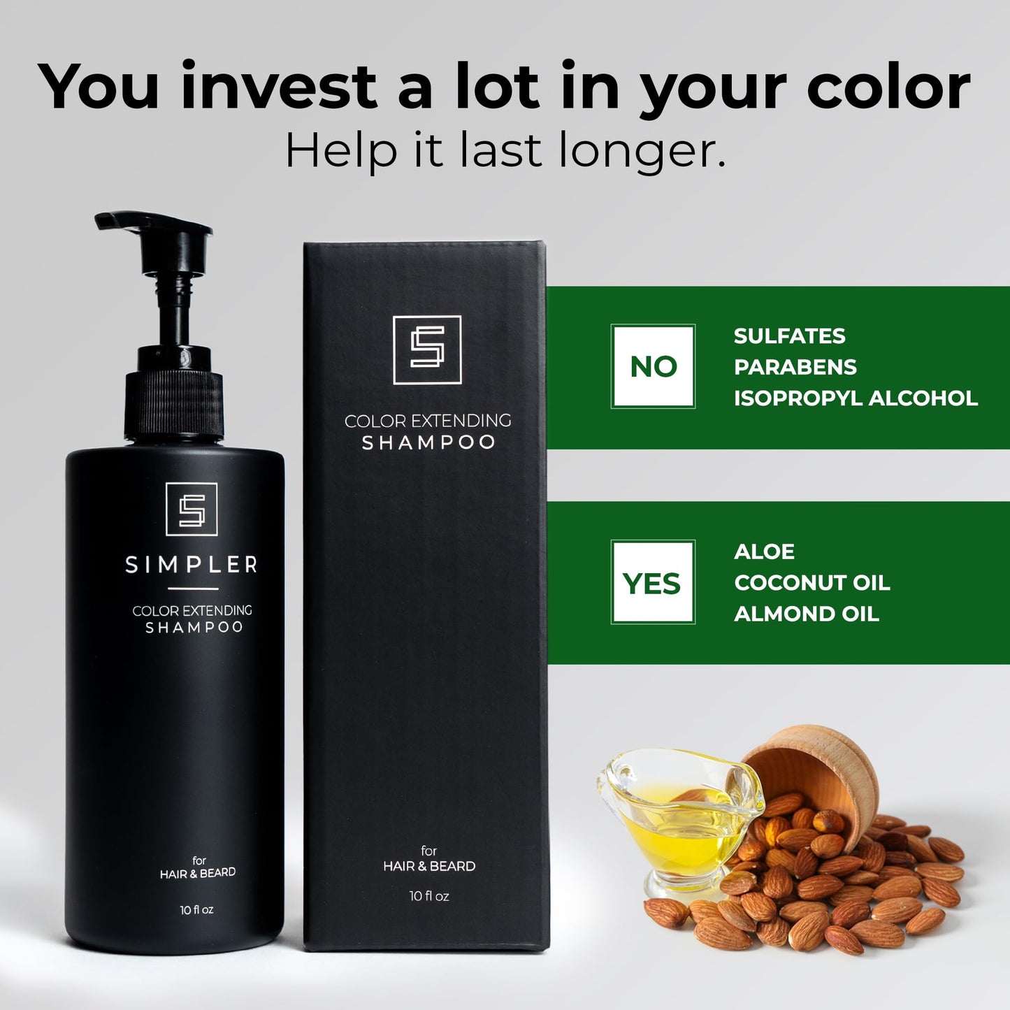 SIMPLER HAIR COLOR Shampoo for Men | Mountain Spice – Dye-Free Color Care