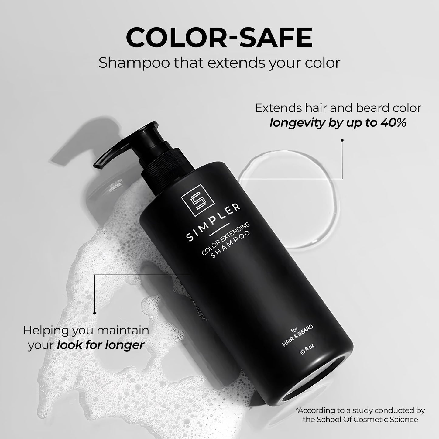 SIMPLER HAIR COLOR Shampoo for Men | Mountain Spice – Dye-Free Color Care