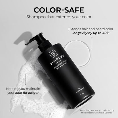 SIMPLER HAIR COLOR Shampoo for Men – Orange Clove Scent, Color Safe, Dye & Sulfate Free