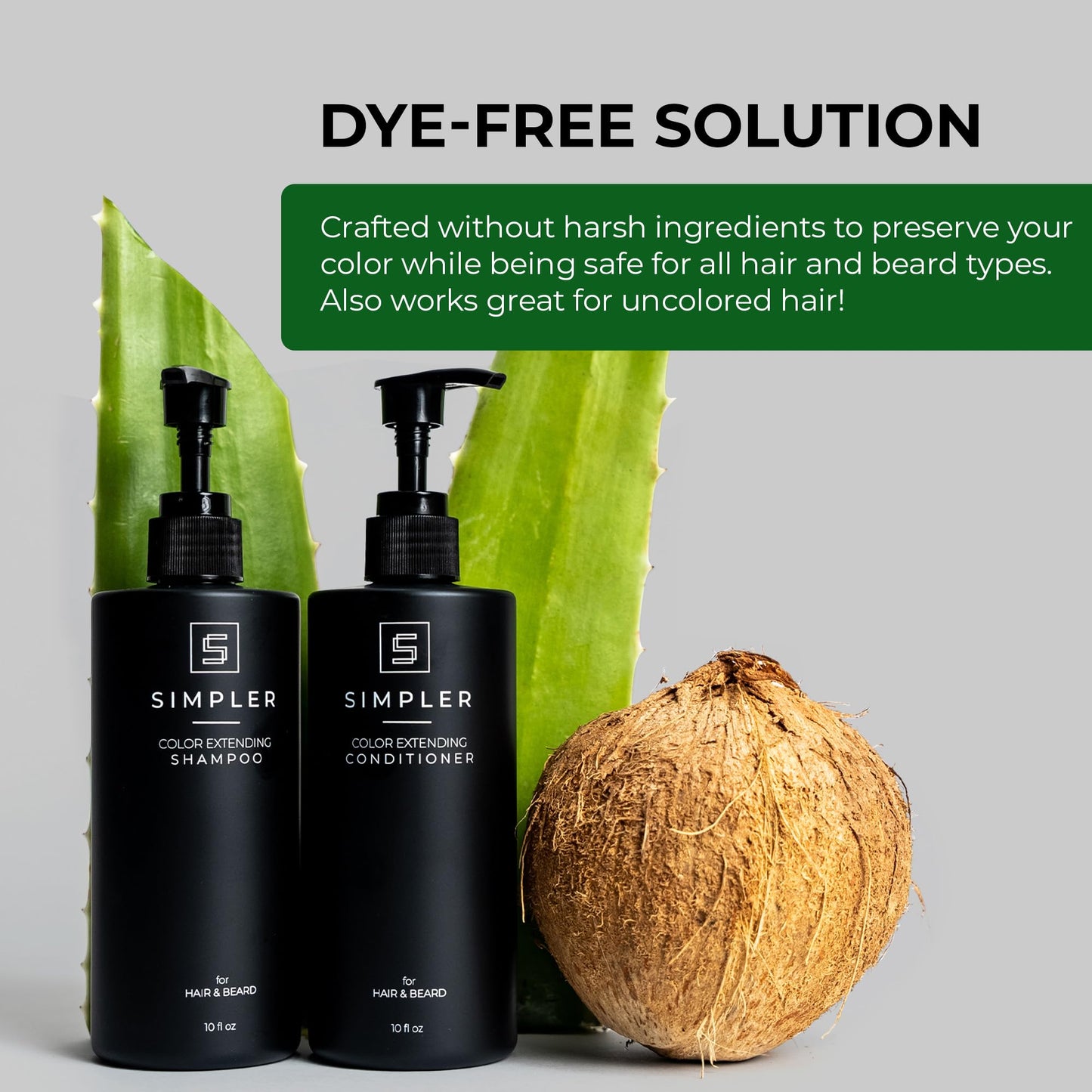 SIMPLER HAIR COLOR: Color Protecting Shampoo & Conditioner for Men – Sweet Agave Scent