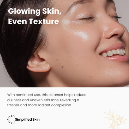 Simplified Skin Glycolic Face Wash – 10% AHA Exfoliating Cleanser, 6 Fl Oz