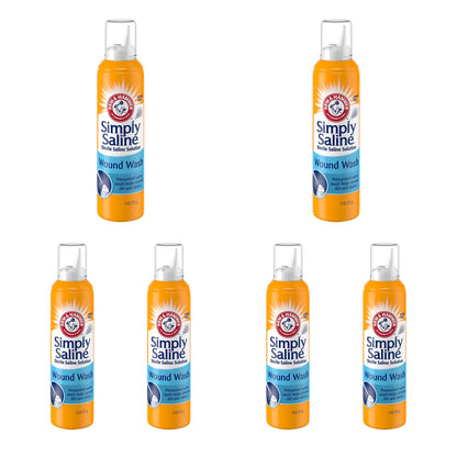 Simply Saline Wound Wash 7.4 oz Can – Continuous Spray, Gentle Cleansing (6 Pack)