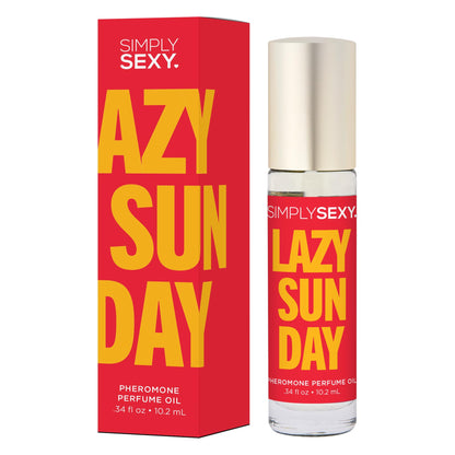 SIMPLY SEXY Affirmations Lazy Sunday Pheromone Perfume Oil – Citrus Floral Woody Roll-On for Women (0.34 fl oz)