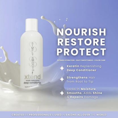 SIMPLY SMOOTH Xtend Keratin Deep Conditioner – Lightweight Hydration for Dry, Damaged, and Color-Treated Hair