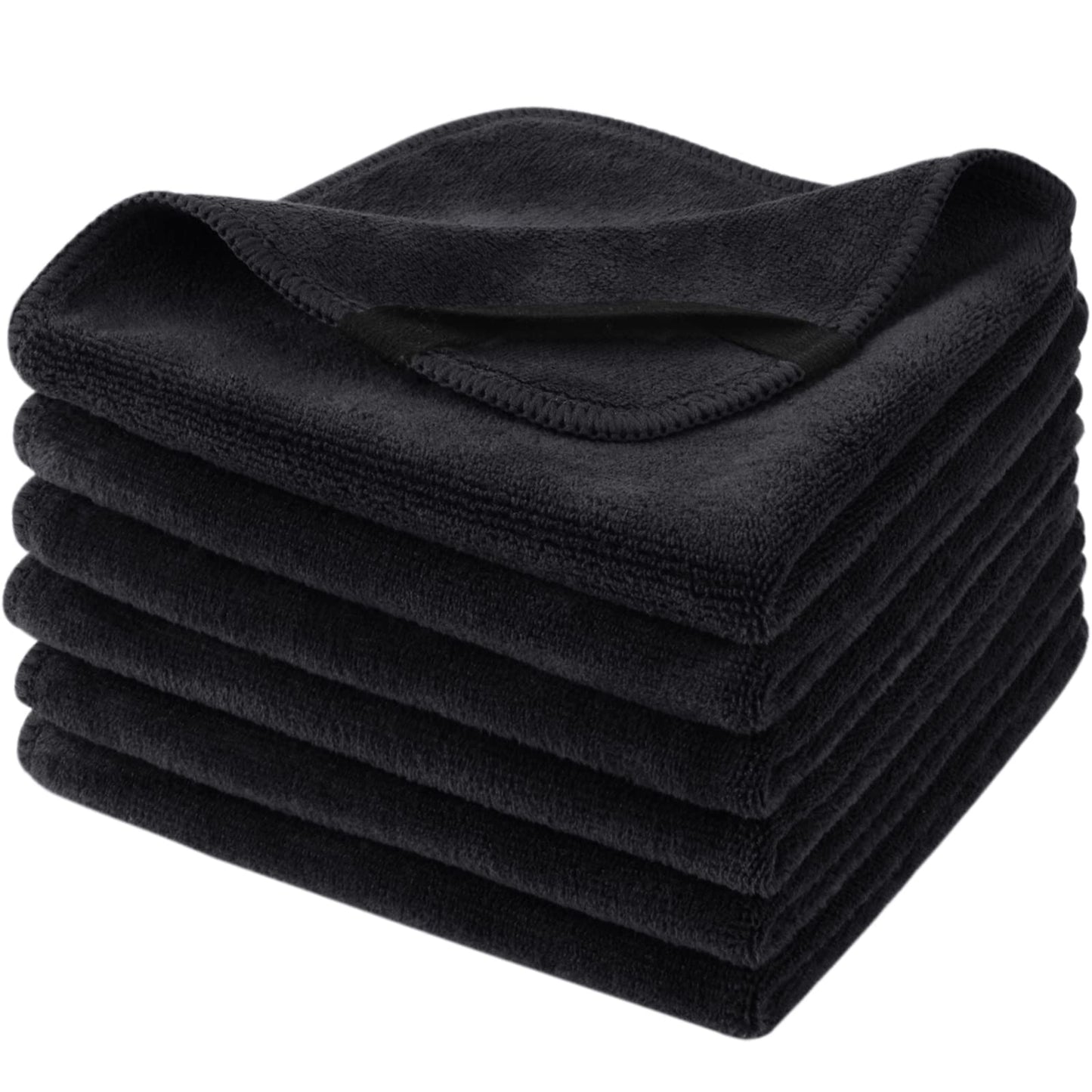 SINLAND Microfiber Facial Cloths — Fast-Drying, Absorbent 12x12 in Makeup Remover Washcloths