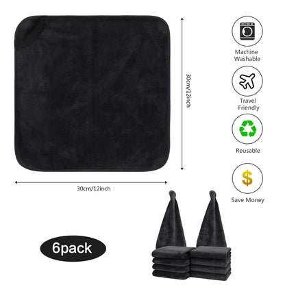 SINLAND Microfiber Facial Cloths – Fast Drying 12x12 Washcloths for Gentle Makeup Removal