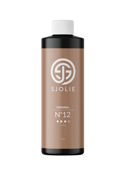 SJOLIE Spray Tan Solution No. 12 – Dark Hydrating Tanning Spray | All-Natural Sunless Tanner 8oz