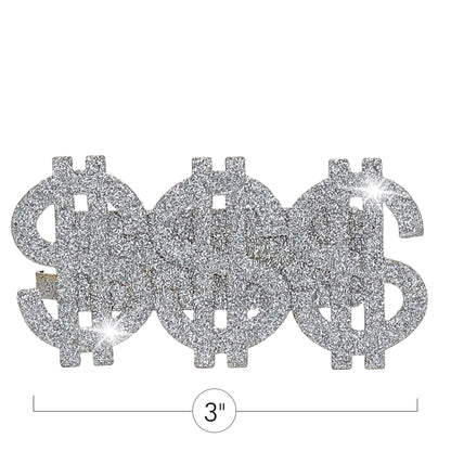Skeleteen Dollar Sign Costume Ring – 3-Finger Gangster Ring (Adjustable)