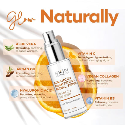 Skin Aesthetics Vitamin C Serum + Moisturizer Set – Brighten & Even Skin Tone