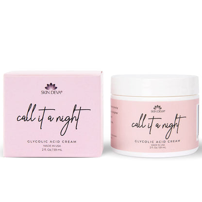 Skin Deva Glycolic Acid Night Cream – Brightens, Even Tone, Reduces Pores