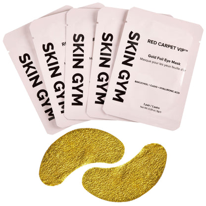 SKIN GYM Gold Foil Eye Mask 5 Pack – Hydrating Brightening Under-Eye