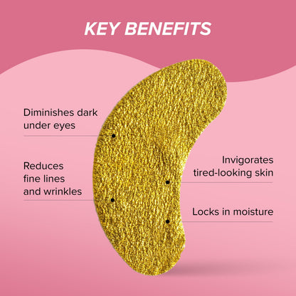 SKIN GYM Gold Foil Eye Mask 5 Pack – Hydrating Brightening Under-Eye