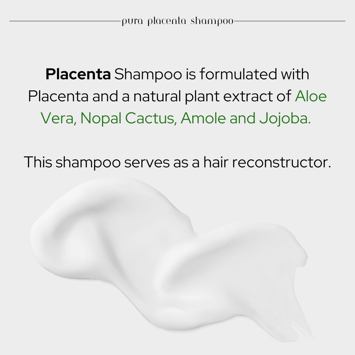 Skin Revolution Cabellina Pura Placenta Reconstructor Shampoo – 32 fl oz (2 Count) with Proteins, Keratin Amino Acids & Natural Oils