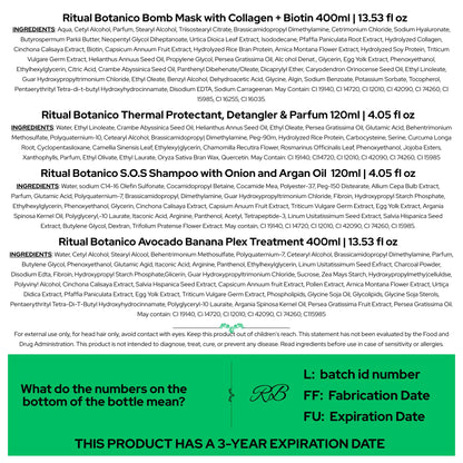 Ritual Botanico Organic Keratin Kit — Straighten, Repair & Relax Hair | Vegan, Formaldehyde-Free, Colombia