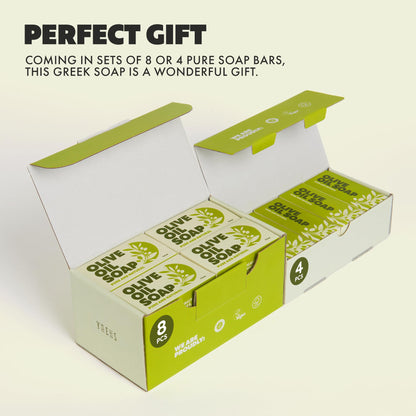 Skin Said Yes - Pure Olive Oil Soap Bar Set of 4 | Made in Greece | 7.2 oz per Bar