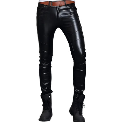 Men’s Skin Tight Leather Motorcycle Pants