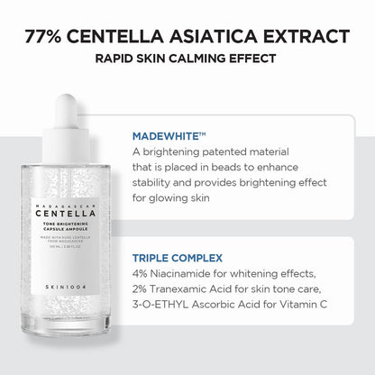 SKIN1004 Madagascar Centella Tone Brightening Capsule Ampoule 100 ml – Calming Moisture for Sensitive Skin