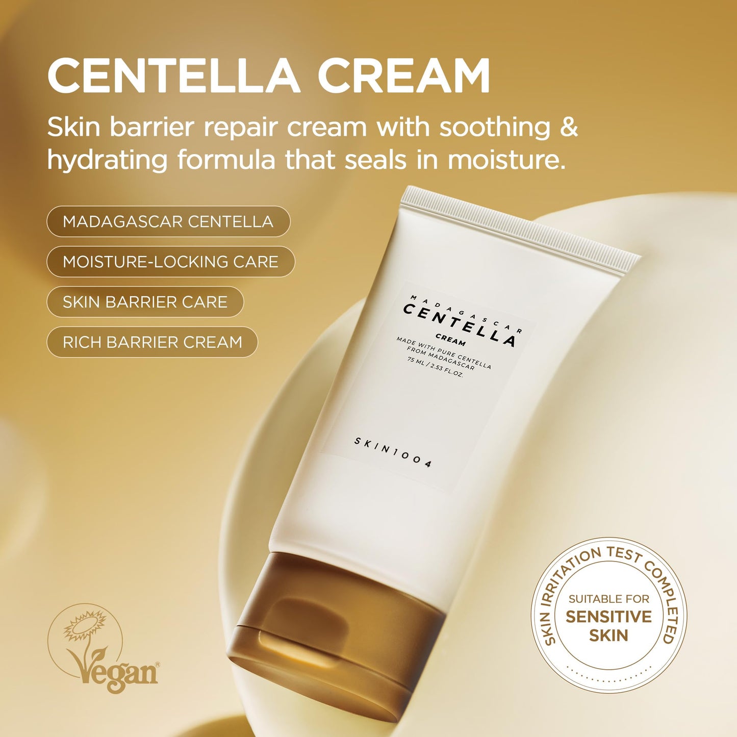 SKIN1004 Madagascar Centella Cream – Daily Moisturizer with Centella Asiatica, 75ml