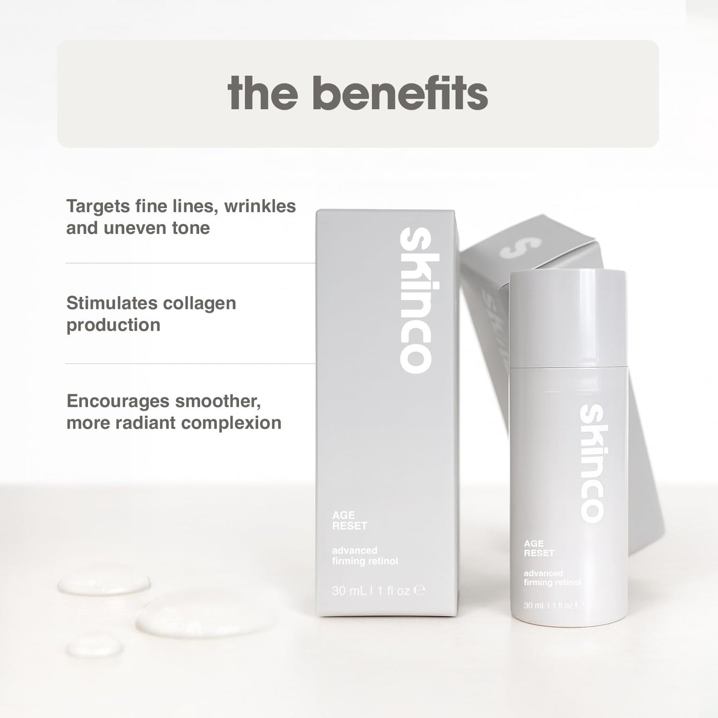 SkinCo Age Reset Advanced Retinol Serum – 1% Liposome Delivery with Hyaluronic Acid & Botanicals | Smooths Fine Lines & Brightens (1 fl oz)