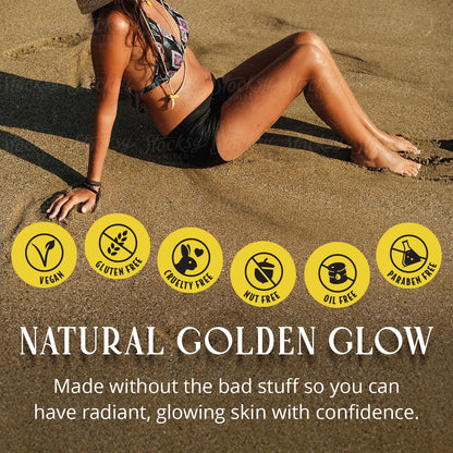 Skinerals Self Tanner Mousse – Organic Sunless Tanner for Face & Body, Quick-Drying & Streak-Free