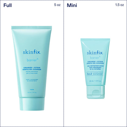 Skinfix Ceramide + Ectoin Gentle Gel Cleanser Mini – Removes Makeup & SPF, Hydrates Skin | Vegan & Cruelty-Free