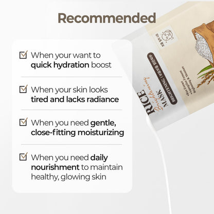 SKINFOOD 1957 Rice Daily Sheet Mask – Hydrating & Nourishing Vegan Korean Skincare