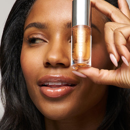 SKINN Luminous Lip Oil, Golden – Ultra-Light, Non-Sticky Gloss with Vitamin C & Manuka Honey