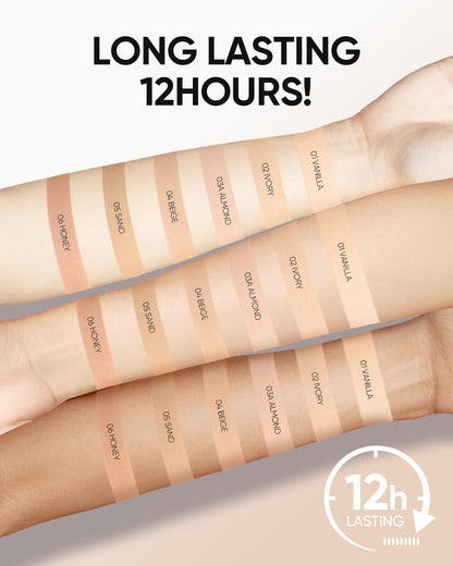 SKINTIFIC Cushion Foundation | Full Coverage, Weightless Texture, Satin Glow, Oil-Control