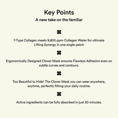 Skit Clover Collagen Hydrogel Patch – Glass Skin Glow & Firming with 7-Collagen Complex