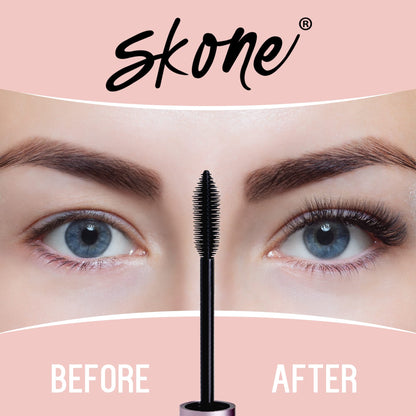 Skone Luxe Waterproof Mascara – Insanely Intense Black, Smudge-Proof & Long-Lasting