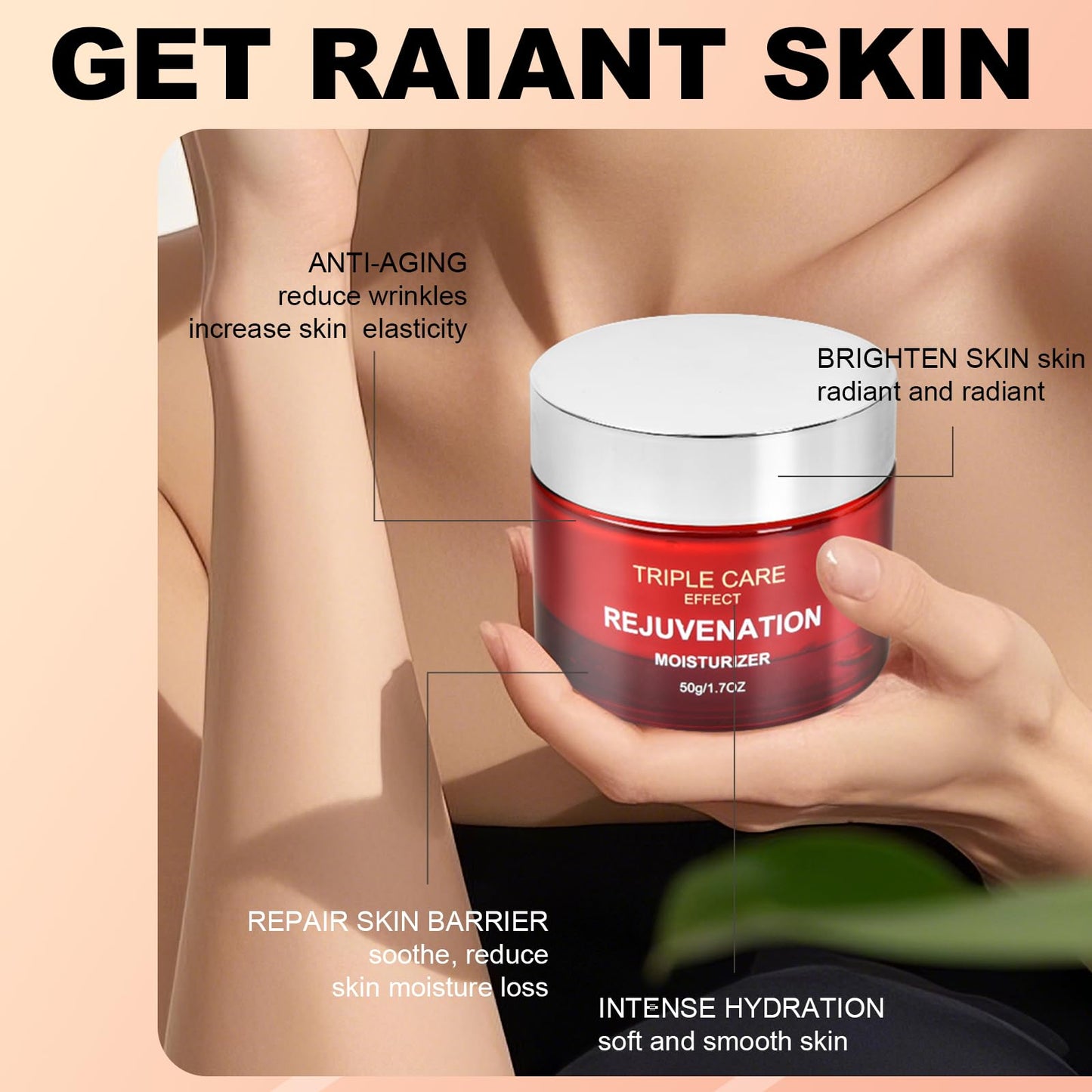 SKSOYT Triple Power Anti-Aging Moisturizer – Retinol, Hyaluronic Acid, Vitamin C & Niacinamide