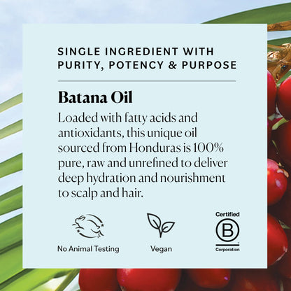 Sky Organics Batana Oil - 4 oz | 100% Raw & Unrefined Hair & Scalp Nourishment