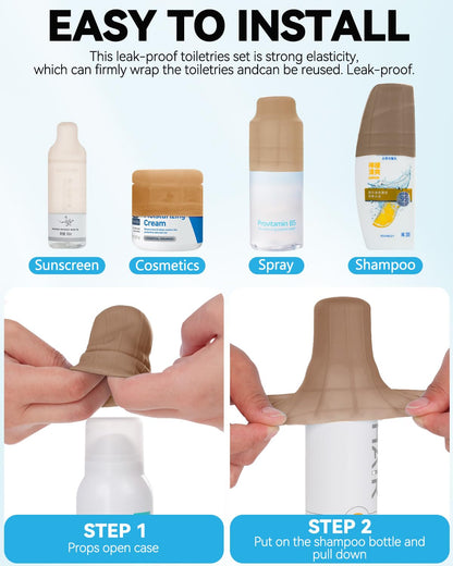 Skyconser 16-Pack Silicone Bottle Covers | Leak-Proof Travel Sleeves