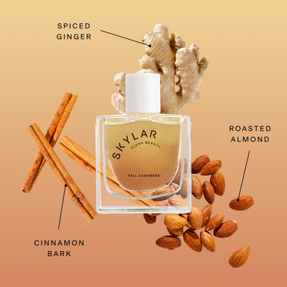 Skylar Fall Cashmere Eau de Parfum – Clean, Hypoallergenic & Vegan Spicy Gourmand (50 mL)