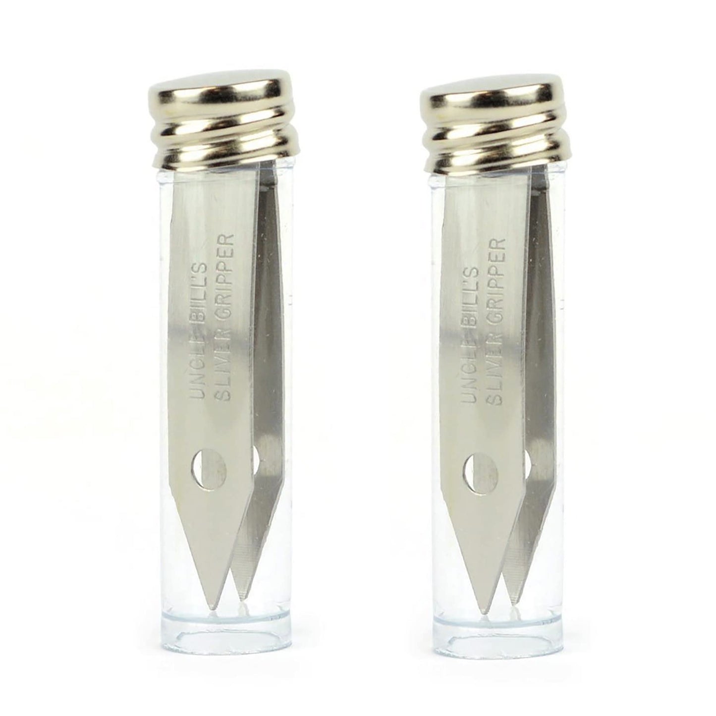 2 Pack Uncle Bill's Sliver Gripper Tweezers – USA-Made, Precision Ground Points
