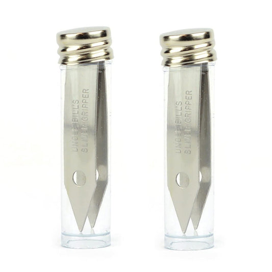 2 Pack Uncle Bill's Sliver Gripper Tweezers – USA-Made, Precision Ground Points