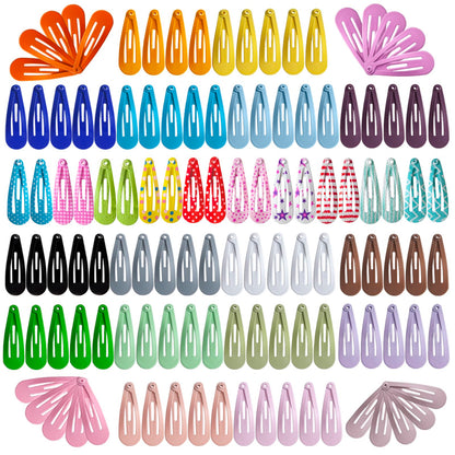 SLYFTE Premium Snap Mini Hair Clips – 120-Count, 30 Colors for Kids