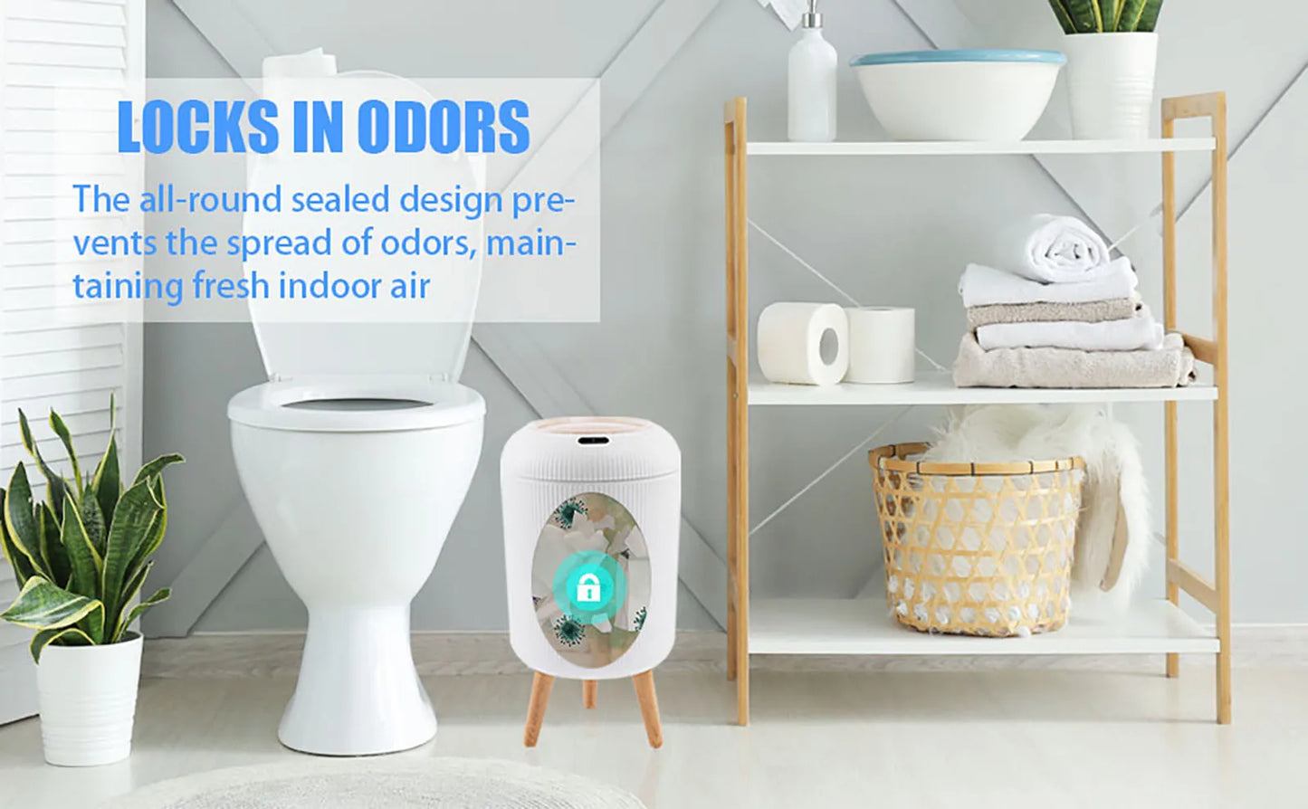 Smart Motion Sensor Trash Can – Automatic Bin for Kitchen & Bathroom