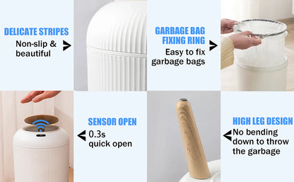 Smart Motion Sensor Trash Can – Automatic Bin for Kitchen & Bathroom