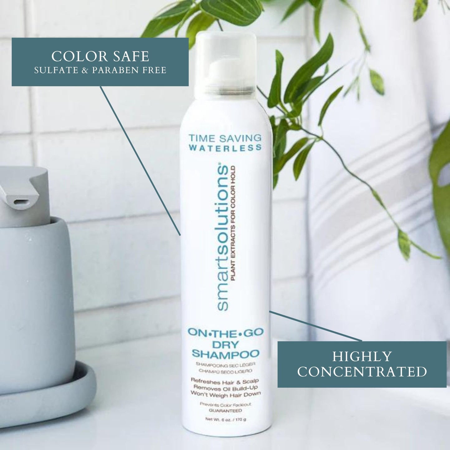 SMART SOLUTIONS On-The-Go Dry Shampoo 6 oz | Weightless | Volumizes | Paraben-Free
