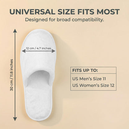 6/12 Pairs Disposable Slippers for Guests – SMDZME Unisex Bulk Spa Slippers, Non-Slip 8.5mm EVA Sole, Washable