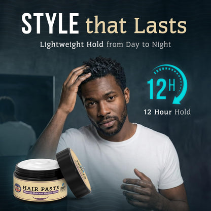 Smooth Viking Beard Care Hair Paste for Men - Medium Hold, Minimal Shine, 2oz