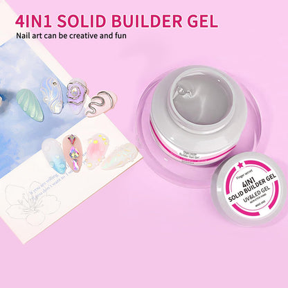 SMSMYXF Non-Stick Solid Builder Gel for Nails – 8oz Clear, Pink, Nude